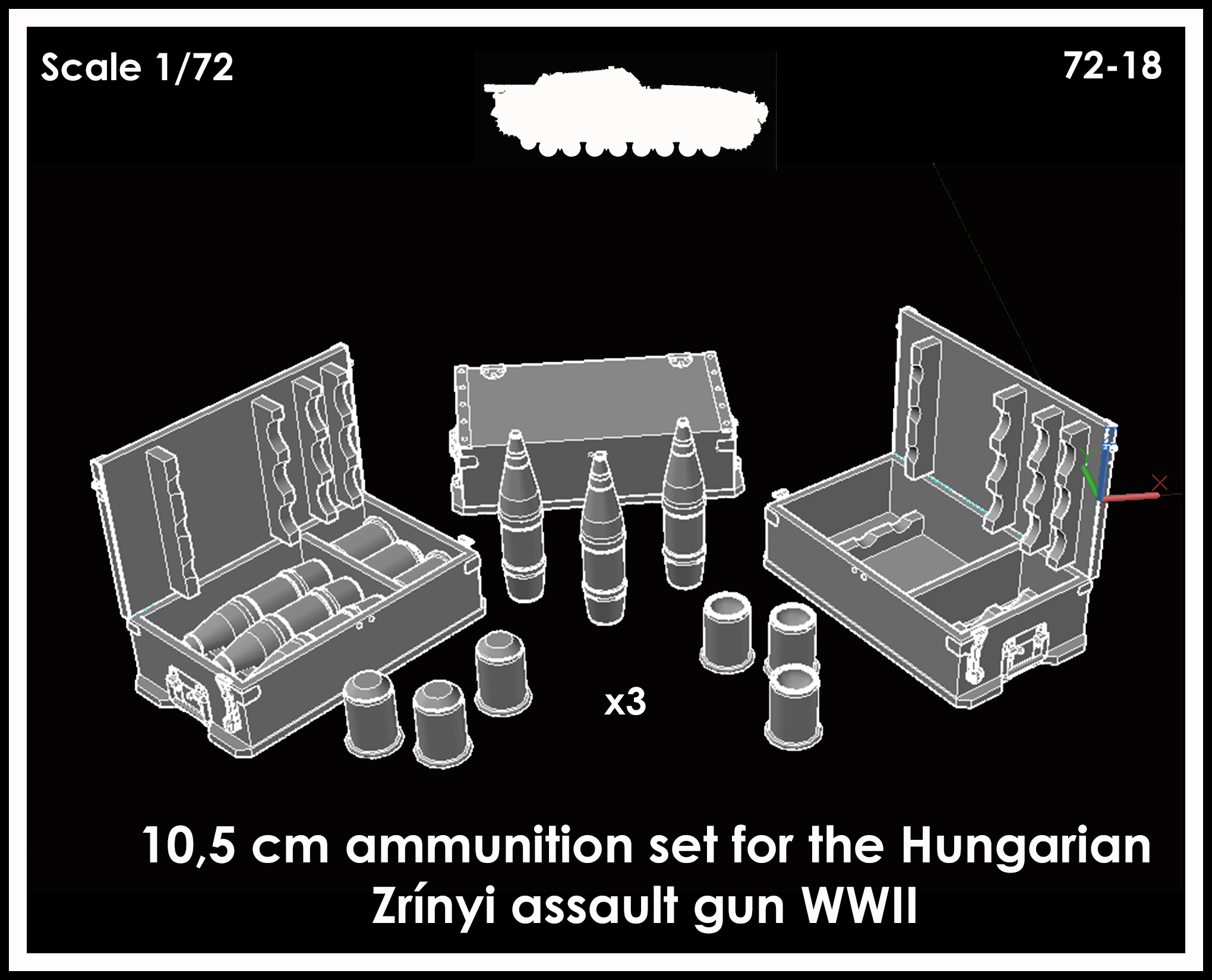 10,5cm ammo set for Zrnyi II